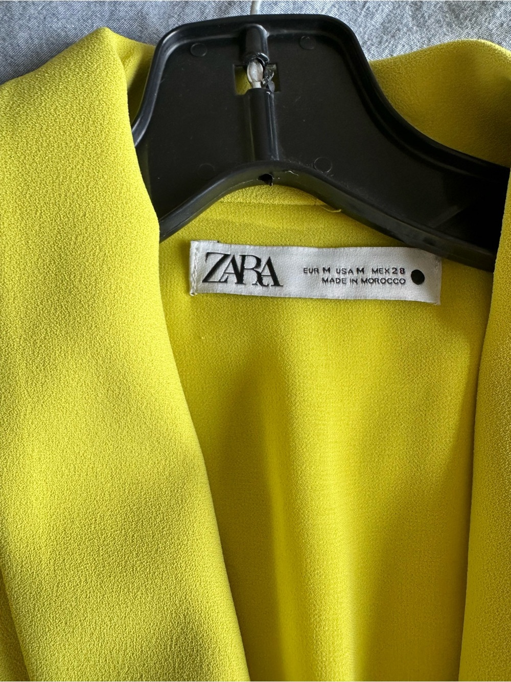 Zara Yellow Wrap Belted Dress - Picture 3 of 3